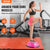 VEVOR Half Exercise Ball Trainer, 23 inch Balance Ball Trainer, 660lbs Capacity Stability Ball, Yoga Ball with Resistance Bands & Foot Pump, Strength Fitness Ball for Home Gym, Full Body Workout, Pink