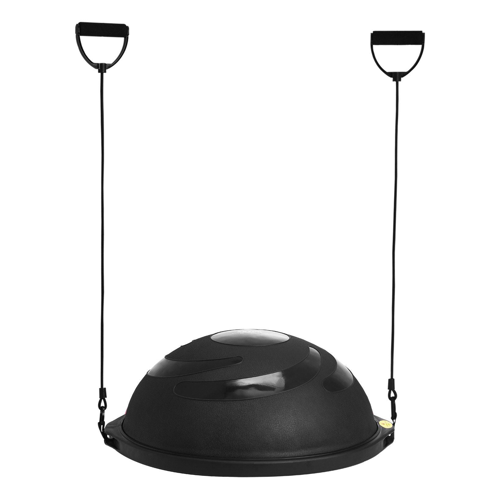 Half Exercise Ball Trainer, 26 inch Balance Ball Trainer, 1500lbs Capacity Stability Ball, Yoga Ball with Resistance Bands & Foot Pump, Strength Fitness Ball for Home Gym Full Body Workout Black