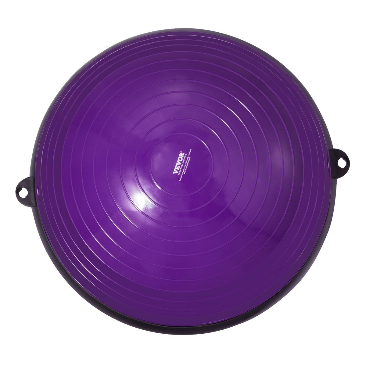 VEVOR Half Exercise Ball Trainer, 23 inch Balance Ball Trainer, 660lbs Stability Ball, Yoga Ball with Resistance Bands &amp; Foot Pump, Strength Fitness Ball for Home Gym, Full Body Workout, Purple