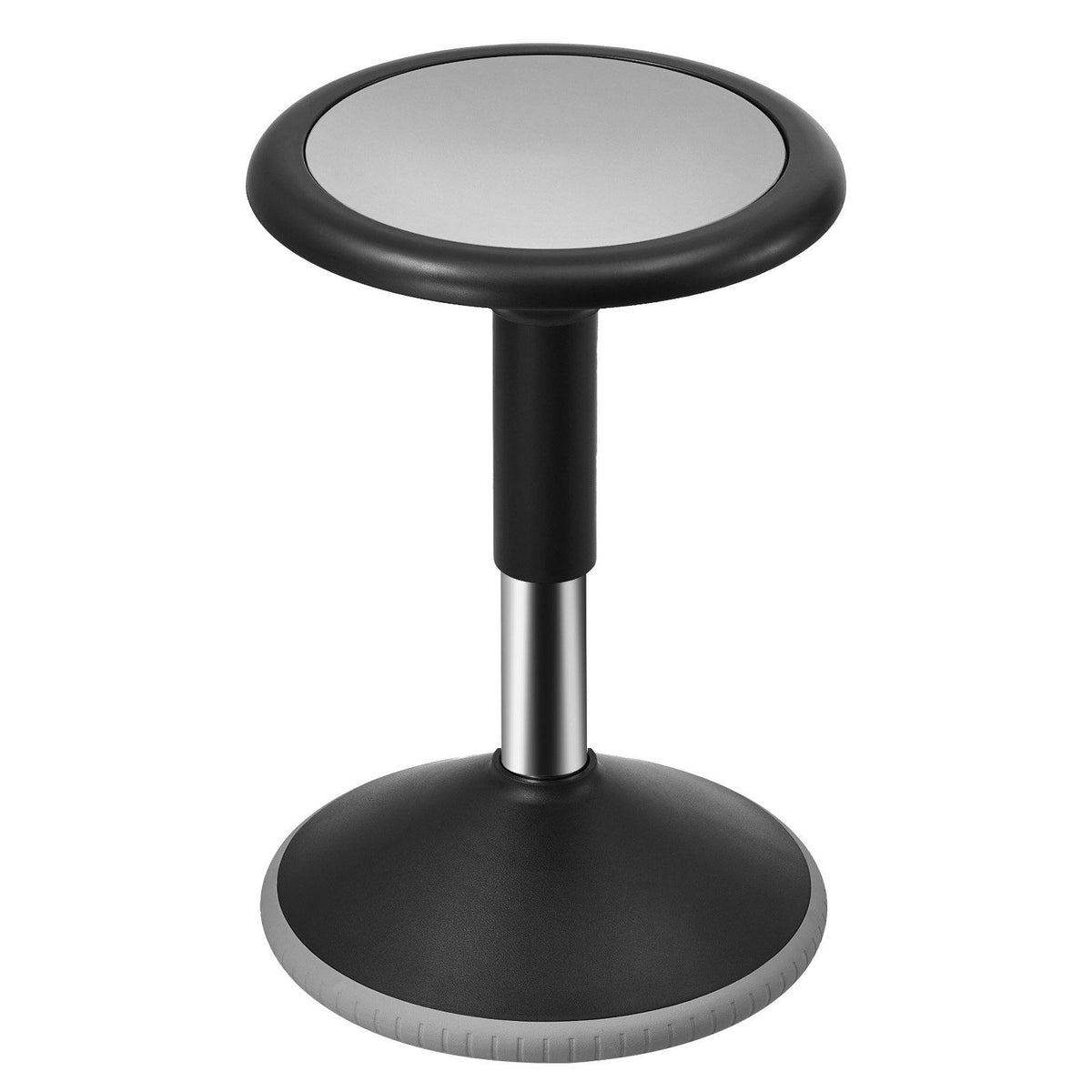 Wobble Chair, Height-Adjustable (15.7-21.7") Active Chair, Flexible Seating Wobble Stool Made of PVC+ABS Improves Focus &amp; Posture, Ideal for Schools, Office and Home, Age 12-18, Black