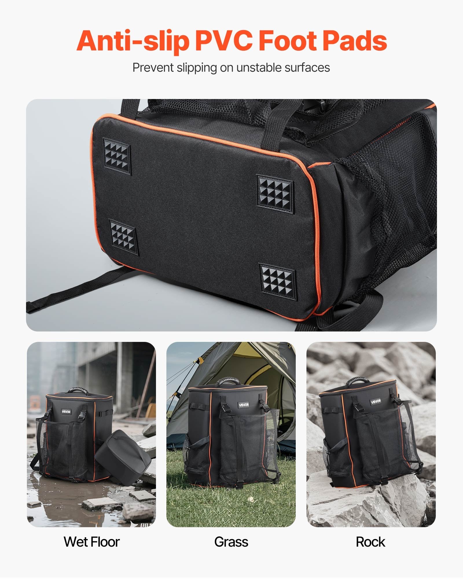 VEVOR 33L Welding Backpack 600D Polyester Welder Backpack for Tools and Helmet