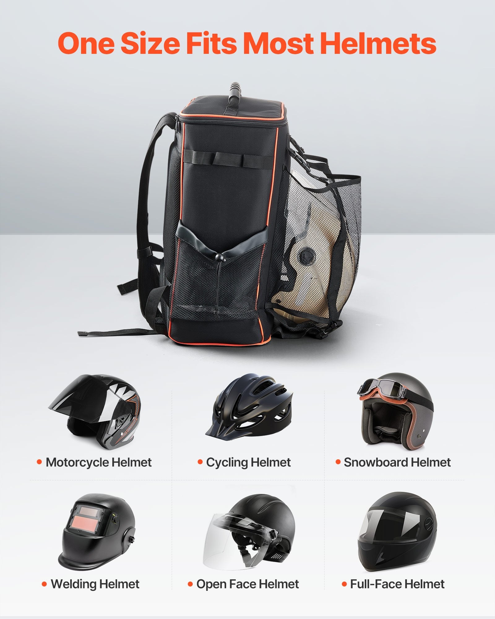 VEVOR 33L Welding Backpack 600D Polyester Welder Backpack for Tools and Helmet