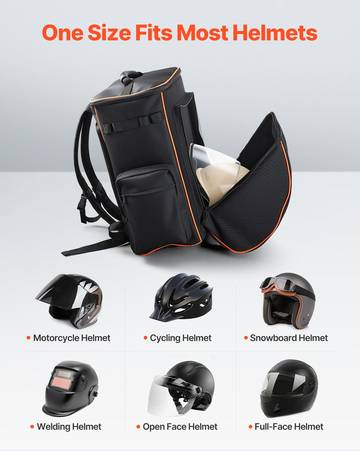 VEVOR 35.6L Welding Backpack 600D Polyester Welder Backpack for Tools and Helmet