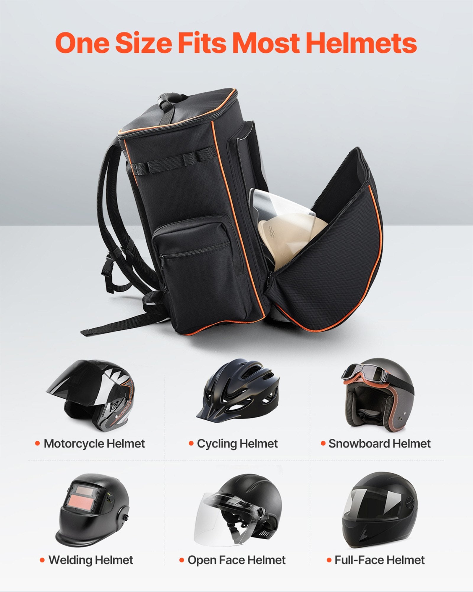 VEVOR 35.6L Welding Backpack 600D Polyester Welder Backpack for Tools and Helmet