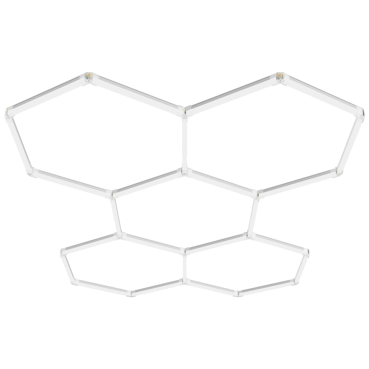 VEVOR Hexagon Garage Lights, 26400LM, 6500K 5 Grid Systems Honeycomb Hexagonal Garage LED Lights, DIY Cool White Car Detailing Garage Ceiling Lighting Bright Shop Light for Gym Basement Workshop