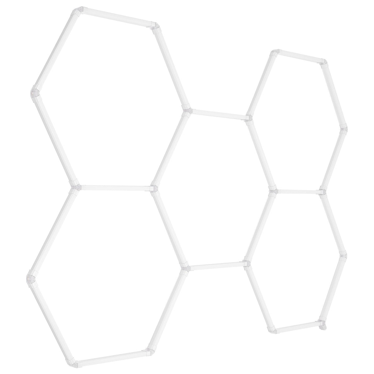 VEVOR Hexagon Garage Lights, 26400LM, 6500K 5 Grid Systems Honeycomb Hexagonal Garage LED Lights, DIY Cool White Car Detailing Garage Ceiling Lighting Bright Shop Light for Gym Basement Workshop