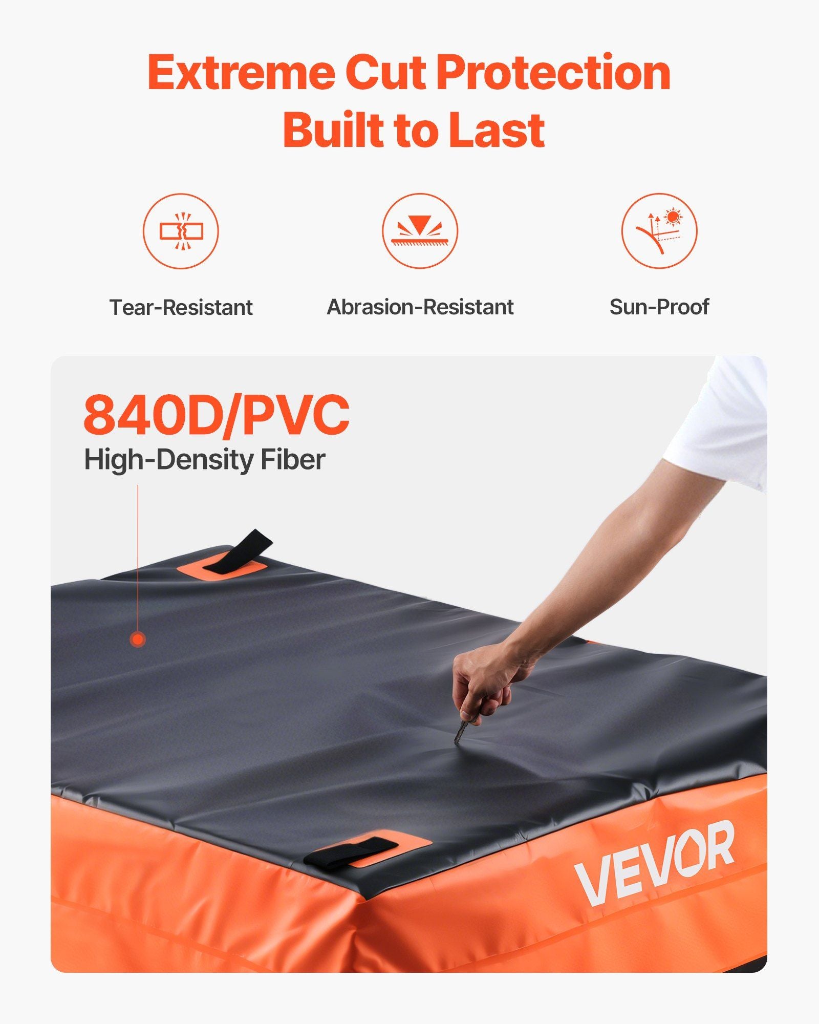 Truck Bed Cargo Bag, Waterproof 840D PVC, 130 x 102 x 55.5 cm (26 Cubic Feet), Heavy Duty Cargo Bag for Truck Bed with 4 Bungee Cords with Hooks, Fits a Variety of SUV and Pickup Trucks