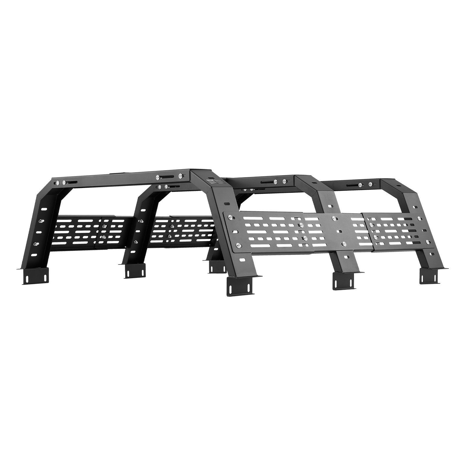 VEVOR Overland Truck Bed Rack, 125-172.5 cm Width, Adjustable Overland Bed Cargo Rack with Sidebar, 408.2 kg Static Load Capacity, Heavy Duty Steel, for Mid-Size Trucks, Fit Tacoma / Gladiator JT