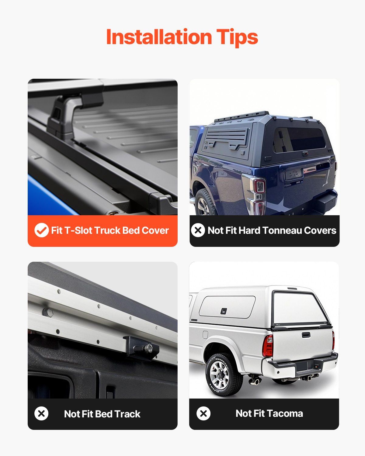 Truck Ladder Rack, 53.3-80.01 cm Height, Adjustable Non-Drilling Aluminum Cargo Rack with Sidebar, 362.9 kg Static Capacity, Ideal for Canoes, Surfboards, Ladders, Lumber, Tents & Large cargo