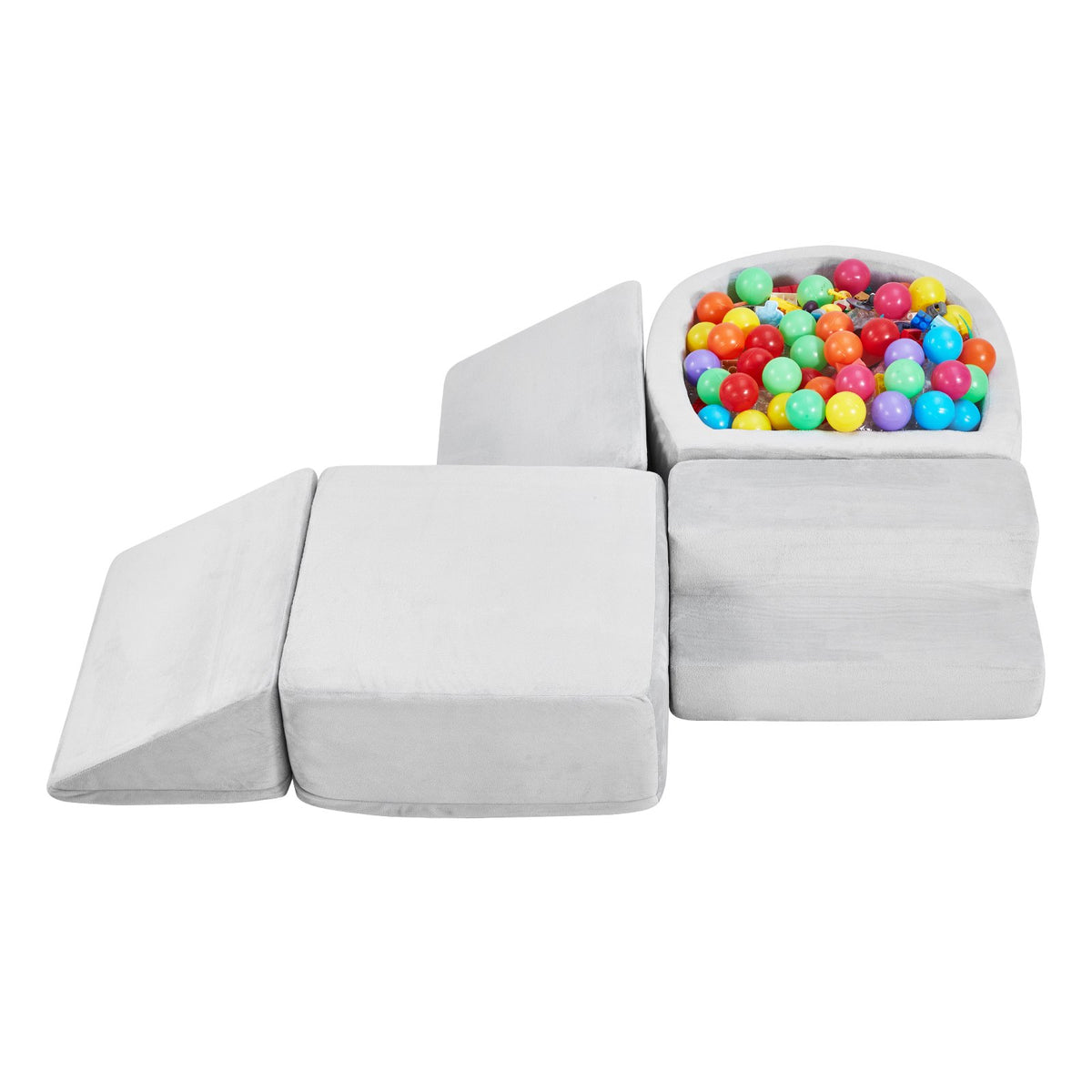 VEVOR Climbing Toys, 5-Piece Set, Foam Climbing Blocks for Toddlers 6 Months to 3 Years, Baby Climbing Blocks with Ball Pit (Balls Not Included), Indoor Climb and Crawl Activity Playset for Crawling