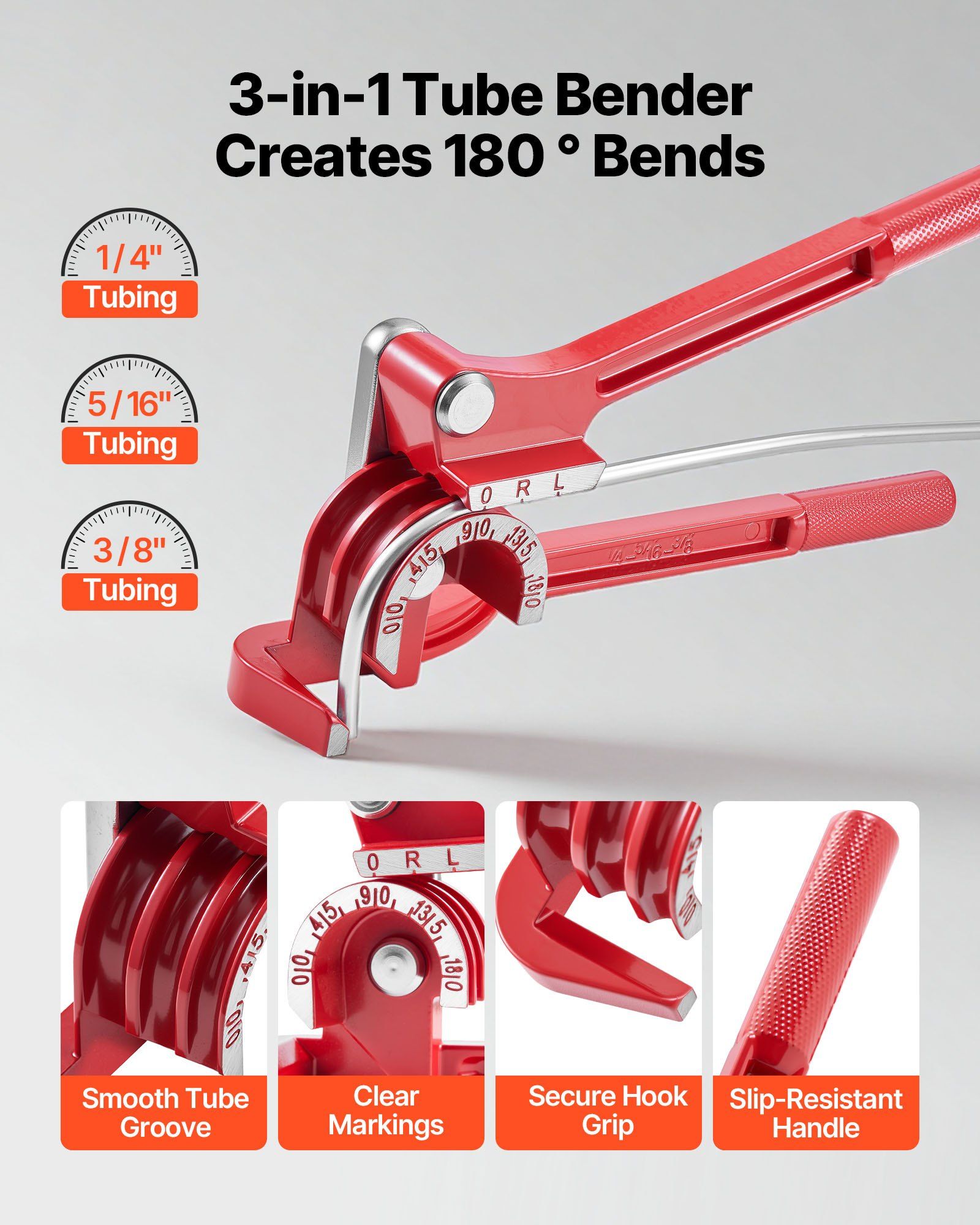 Brake Line Repair Kit, 45° Single Brake Line Flaring Tool Kit, 7.6m x 4.76mm Copper-Coated Brake Line with 20 Fittings & 2 Unions, 3-in-1 Tube Bender, Tube Cutter Included