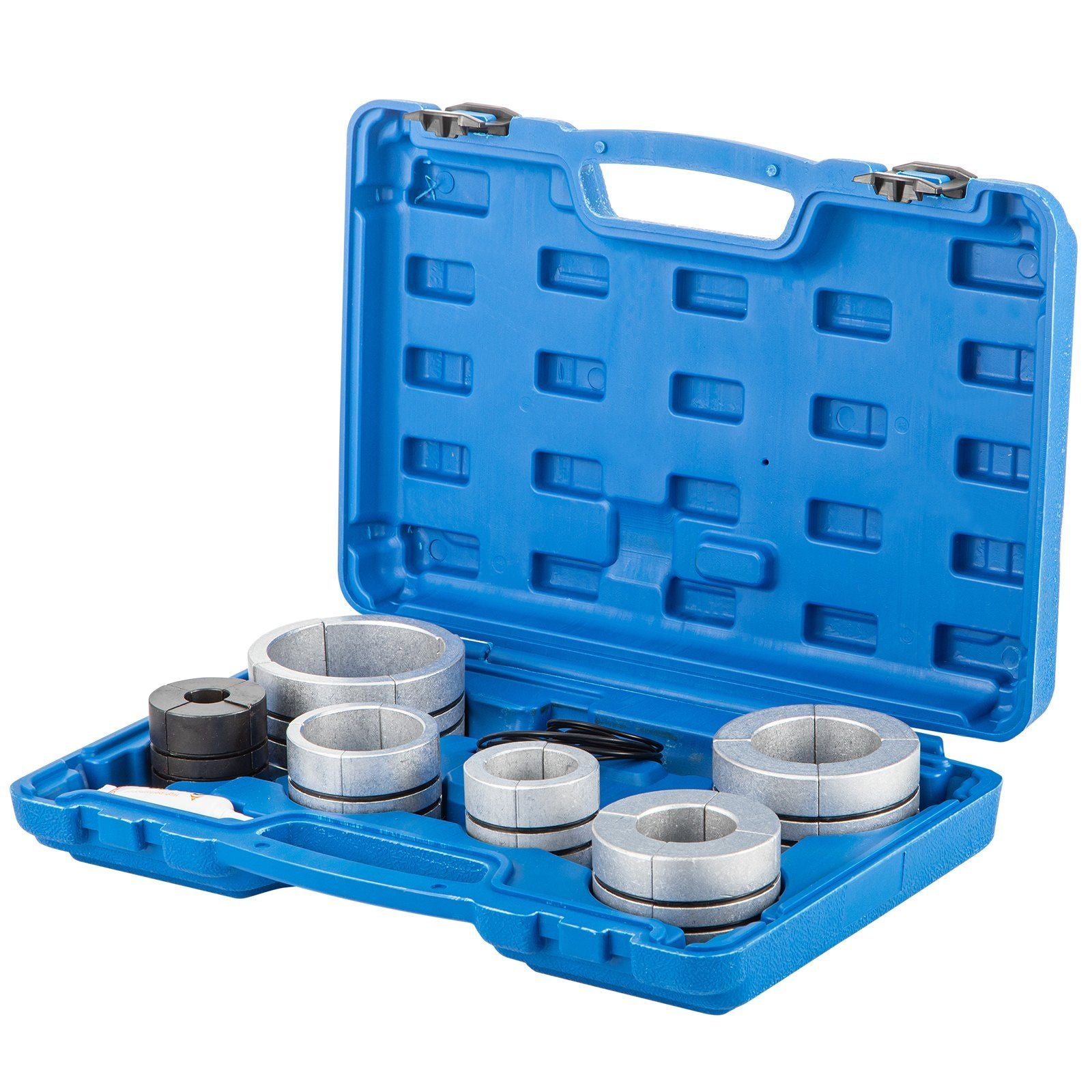Hydraulic Exhaust Pipe Expander, 1-5/8" to 4-1/4" Size, 10 T Pedal Pump Included with 4 Dies, 2 Storage Cases for Copper Aluminum Tubes in Car Repairing