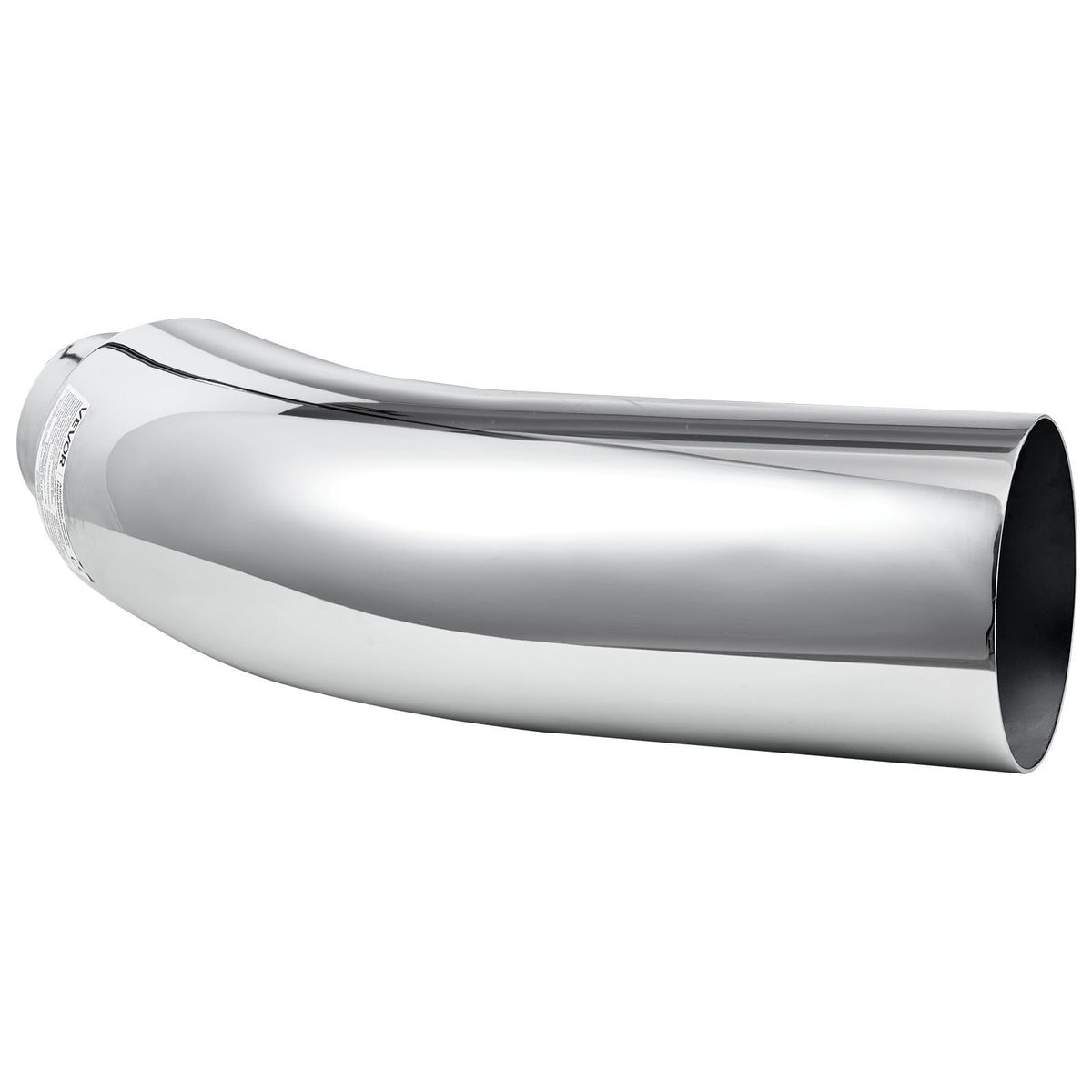 Elbow Exhaust Tip, 101.6mm Inlet, 152.4mm Outlet, 584mm Overall Length, Chrome Turn Down Exhaust Tip with Clamp for Truck/Sedan/Sports Car/SUV, Chrome Structure for High Temperature Resistance