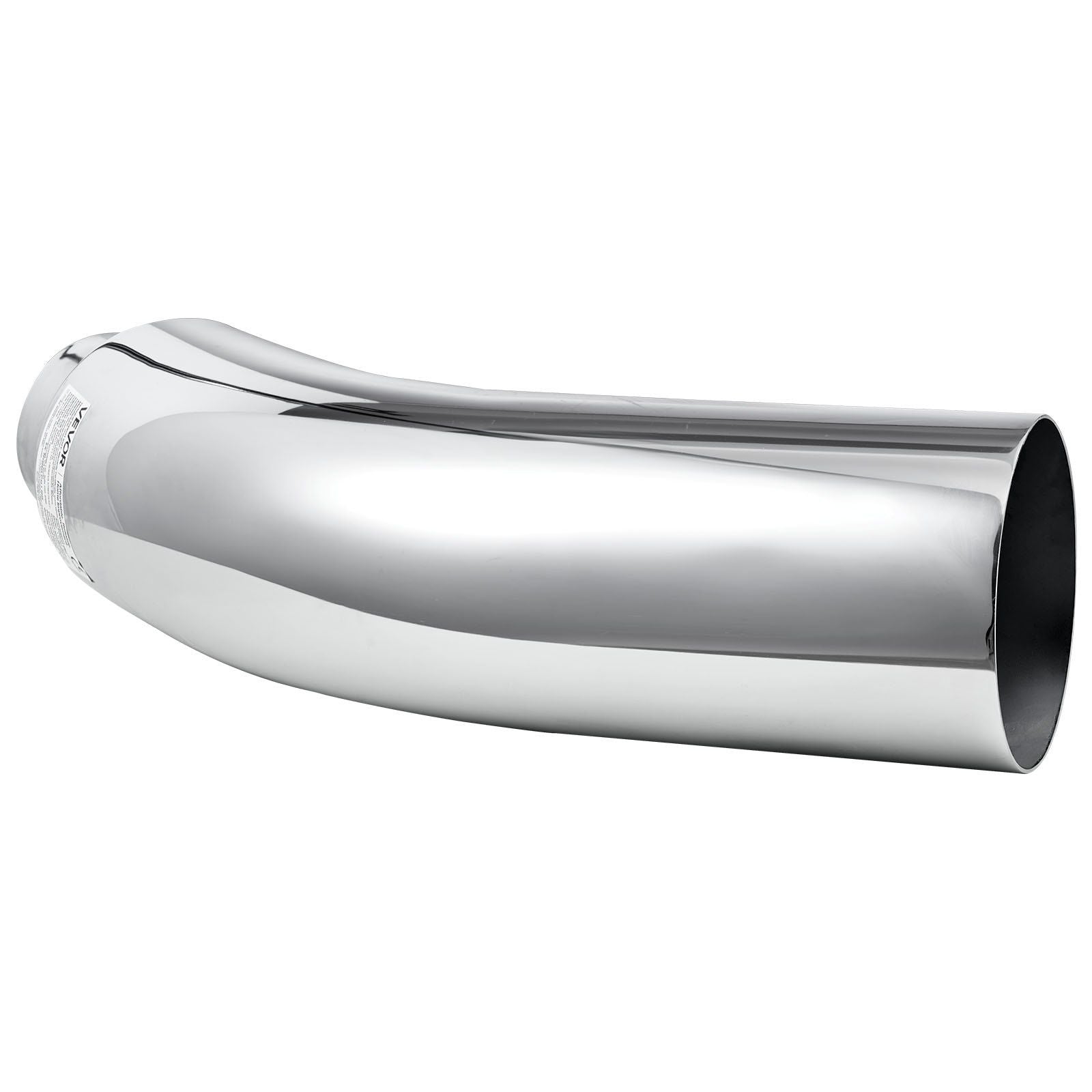 Elbow Exhaust Tip, 101.6mm Inlet, 152.4mm Outlet, 584mm Overall Length, Chrome Turn Down Exhaust Tip with Clamp for Truck/Sedan/Sports Car/SUV, Chrome Structure for High Temperature Resistance