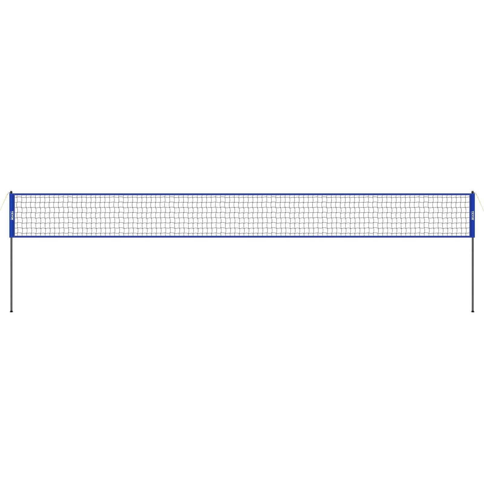 VEVOR Outdoor Portable Volleyball Net System, Adjustable Height Steel Poles, Professional Volleyball Set with PVC Volleyball, Pump, Carrying Bag, Heavy Duty Volleyball Net for Backyard, Beach, Lawn