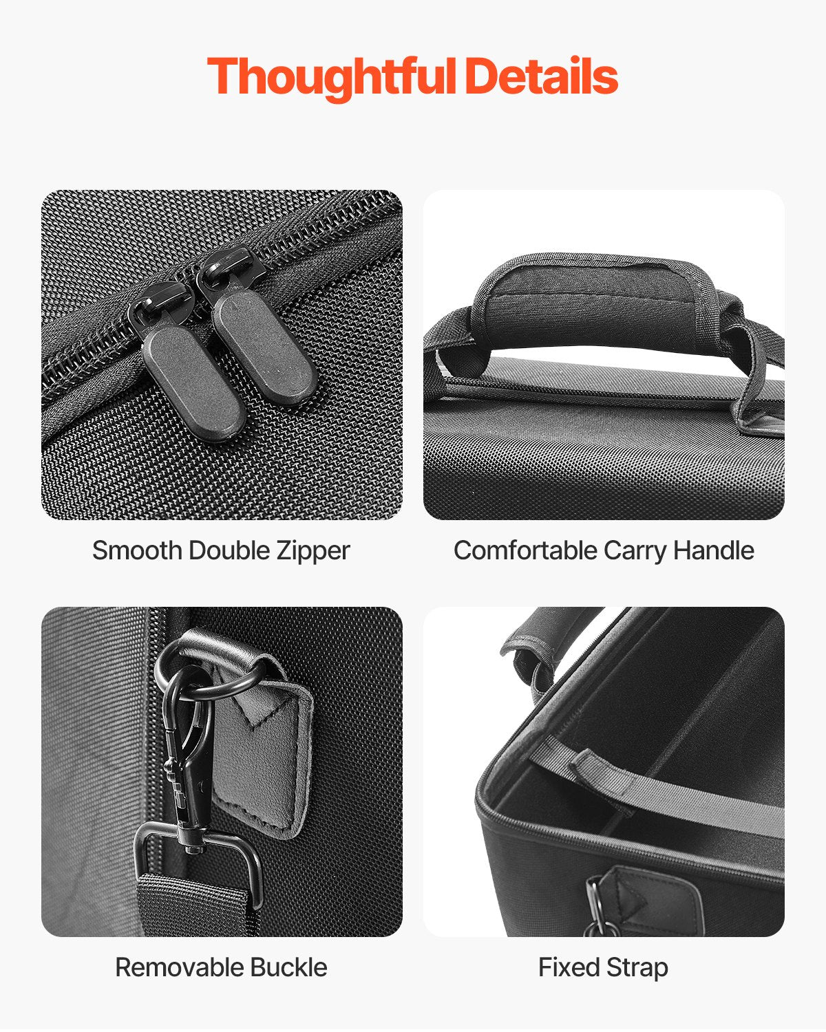 VEVOR PS5 Carrying Case Travel Bag for Playstation 5 Slim EVA Soft Lining