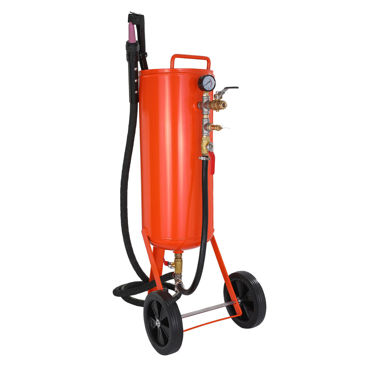VEVOR 10 Gallon Heavy-Duty Sand Blaster, 60-110 PSI High Pressure Sandblaster, Portable Abrasive Blasting Tank, Air Sand Blasting Kit with 2 Ceramic Nozzles &amp; 7.5ft Hose for Stain, Rust, Paint Removal