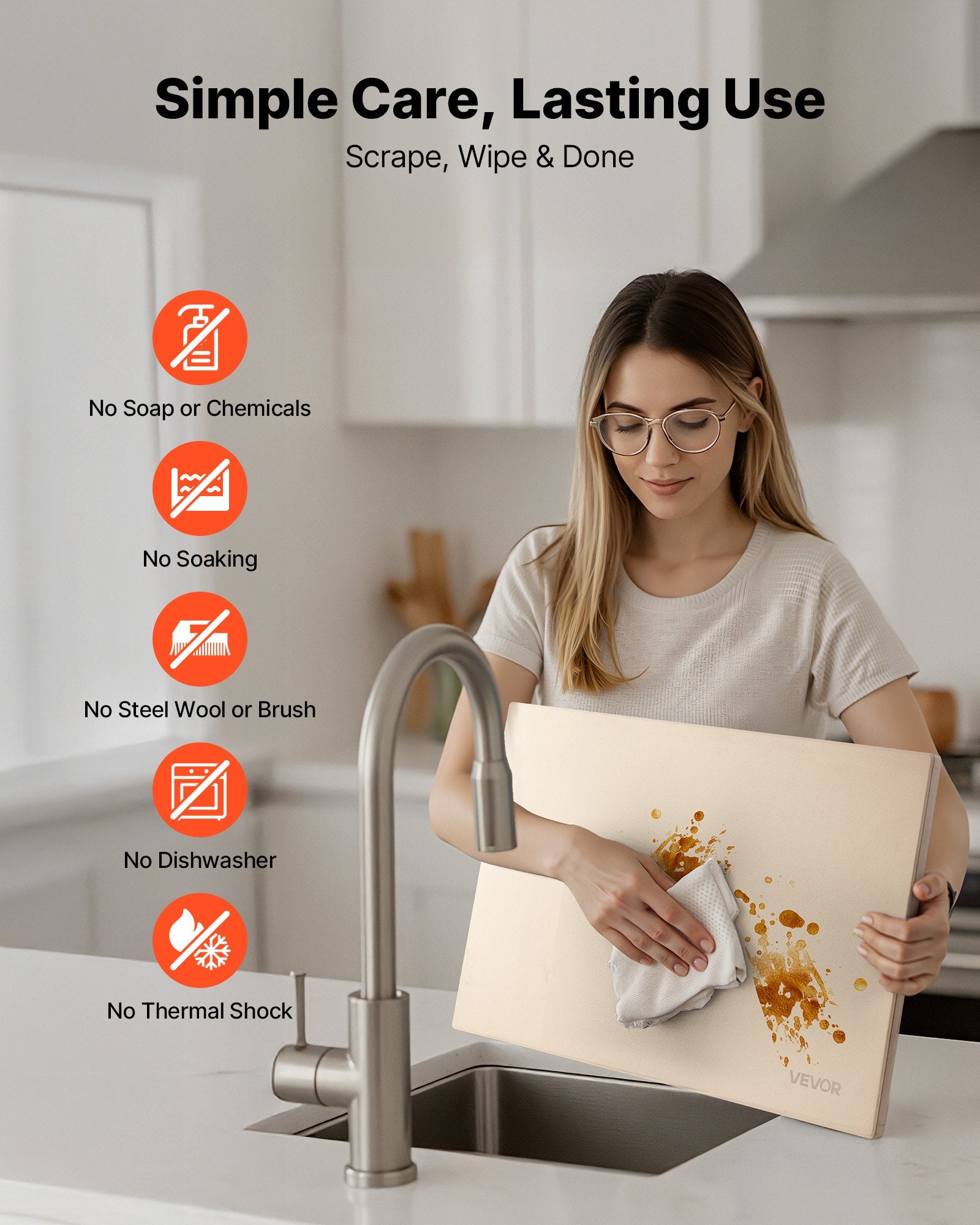 VEVOR Pizza Stone, 508 x 355 mm Rectangular Cordierite Pizza Stone, Extra Large Baking-Stone with Aluminum Peel, 15 mm Thick Heat-Resistant Cordierite, for Oven, Baking Bread & Pizzas, BBQ Grilling