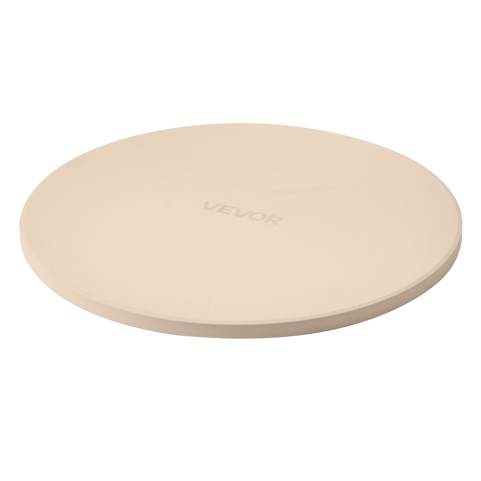 VEVOR Pizza Stone, 381 mm Round Cordierite Pizza Stone, Extra Large Baking-Stone with Aluminum Peel, 17 mm Thickness Heat-Resistant Cooking Cordierite, for Kitchen Oven, Baking Pizzas, BBQ Grilling