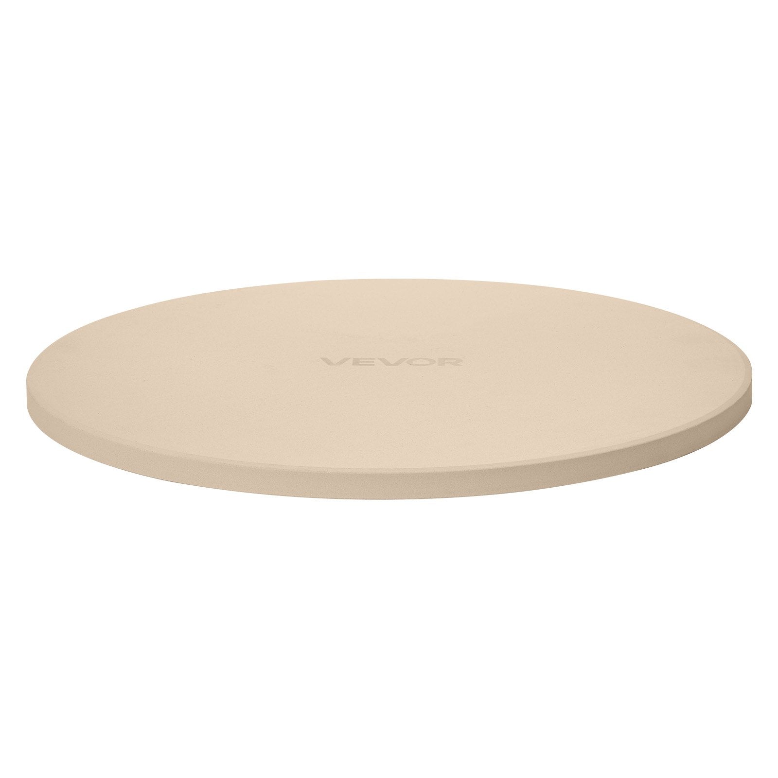 VEVOR Pizza Stone, 381 mm Round Cordierite Pizza Stone, Extra Large Baking-Stone with Aluminum Peel, 17 mm Thickness Heat-Resistant Cooking Cordierite, for Kitchen Oven, Baking Pizzas, BBQ Grilling