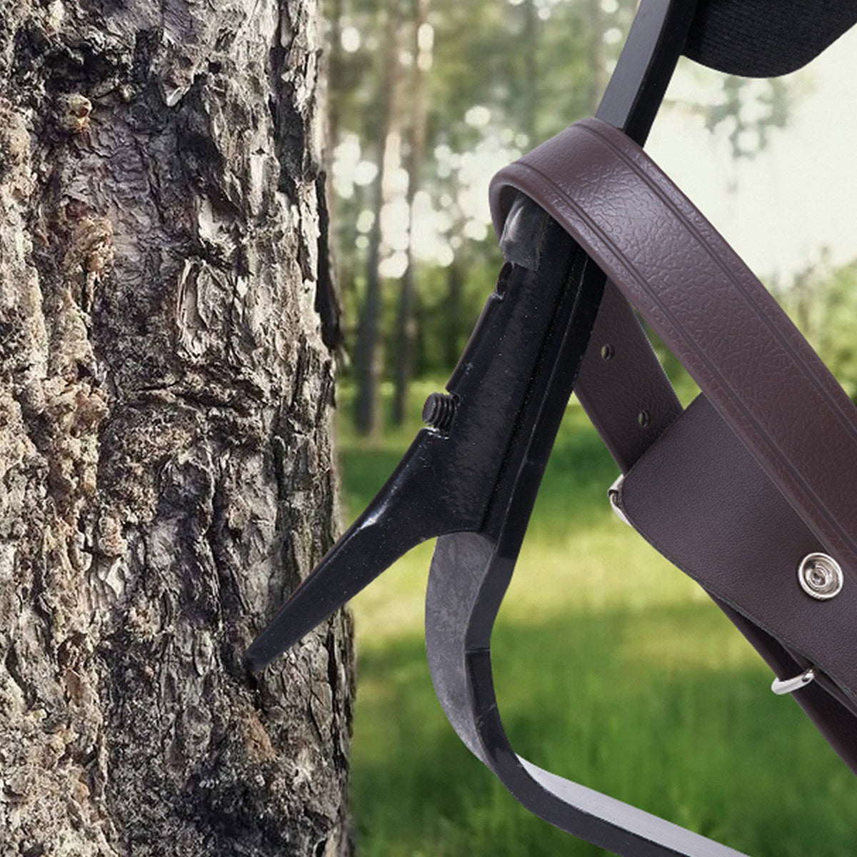 Tree Climbing Spikes, 1 Pair Alloy Steel Climbing Spurs, 350lbs Load Capacity Tree Climbing Gear with Straps and Spike Protectors, Arborist Equipment for Climbers, Hunting, Fruit Picking, Green