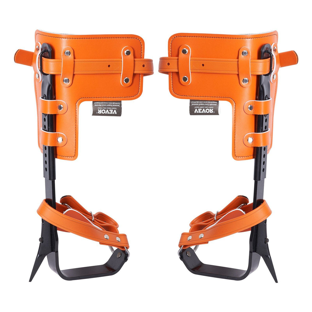 Tree Climbing Spikes Set, 1 Pair Alloy Steel Climbing Spurs with Safety Rope and Safety Harness, 350lbs Load Capacity Tree Climbing Gear, Arborist Equipment for Climbers, Fruit Picking, Orange