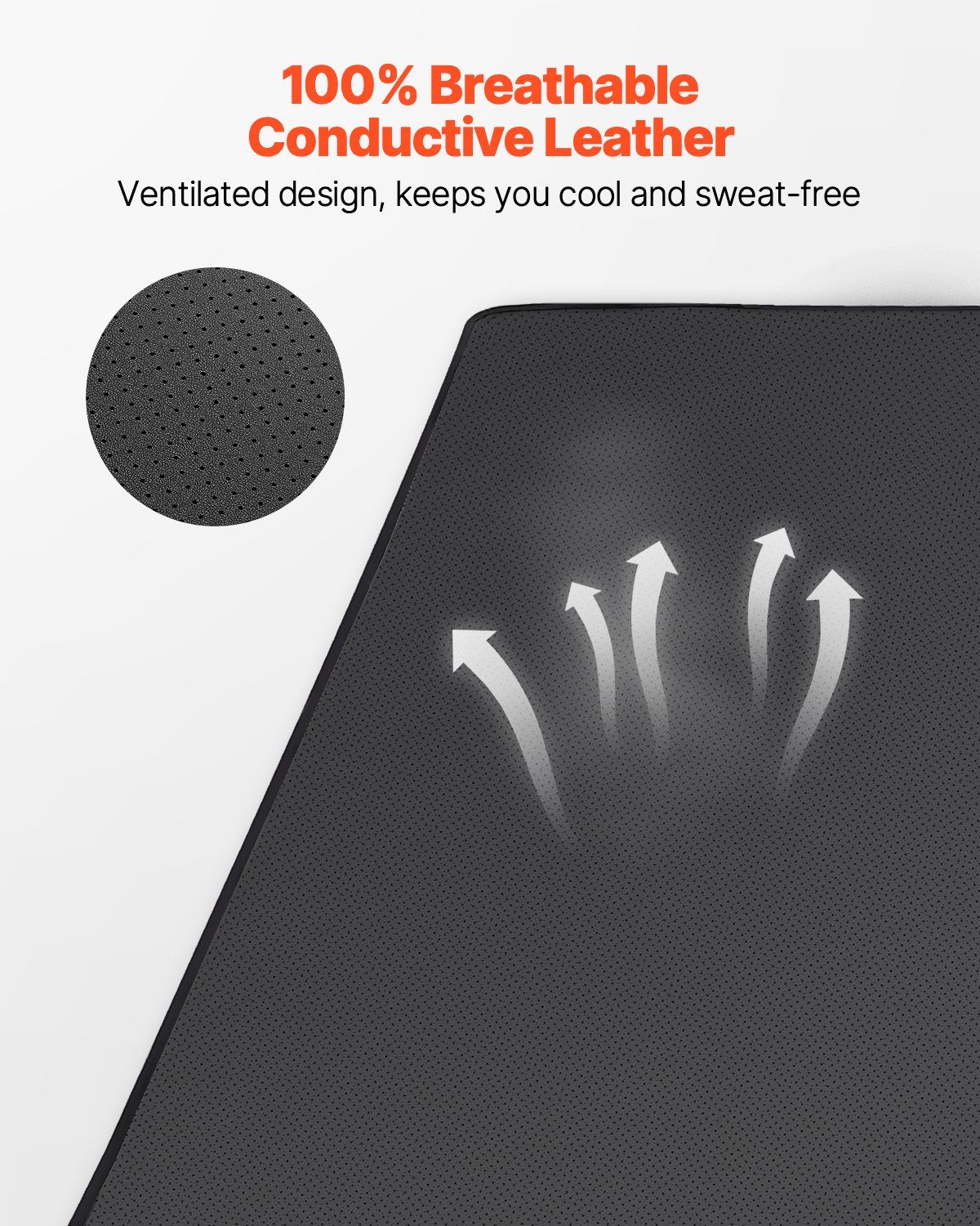 Grounding Mat, 680 x 990 mm Anti-Slip PU Leather Earthing Mat, with 15 Feet Grounding Cord, Grounding Pad for Sleep, Boost Energy, Improve Sleep, Reduce Anxiety at Home Office or Work