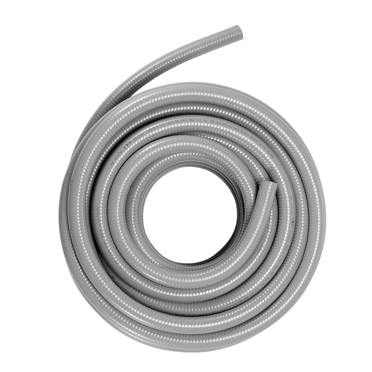 VEVOR 12.7 mm Flexible Electrical Conduit, 30.5 m, PVC Liquid-Tight Conduit Non-Metallic with 5 Straight and 5 90-Degree Conduit Connector Fittings, for Air Conditioning Motor Controller Pump, IP65