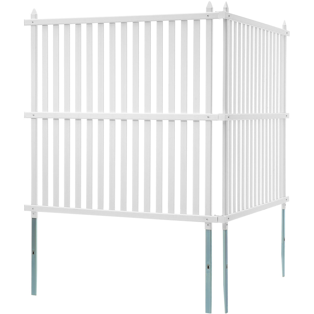 VEVOR 1.22m W x 1.22m H Vinyl Privacy Fence Panels, Air Conditioner Fence, Outdoor Privacy Screens for Trash Can, Pool Equipment Enclosure, Privacy Screen Kit Strip Panels (2 Panels)