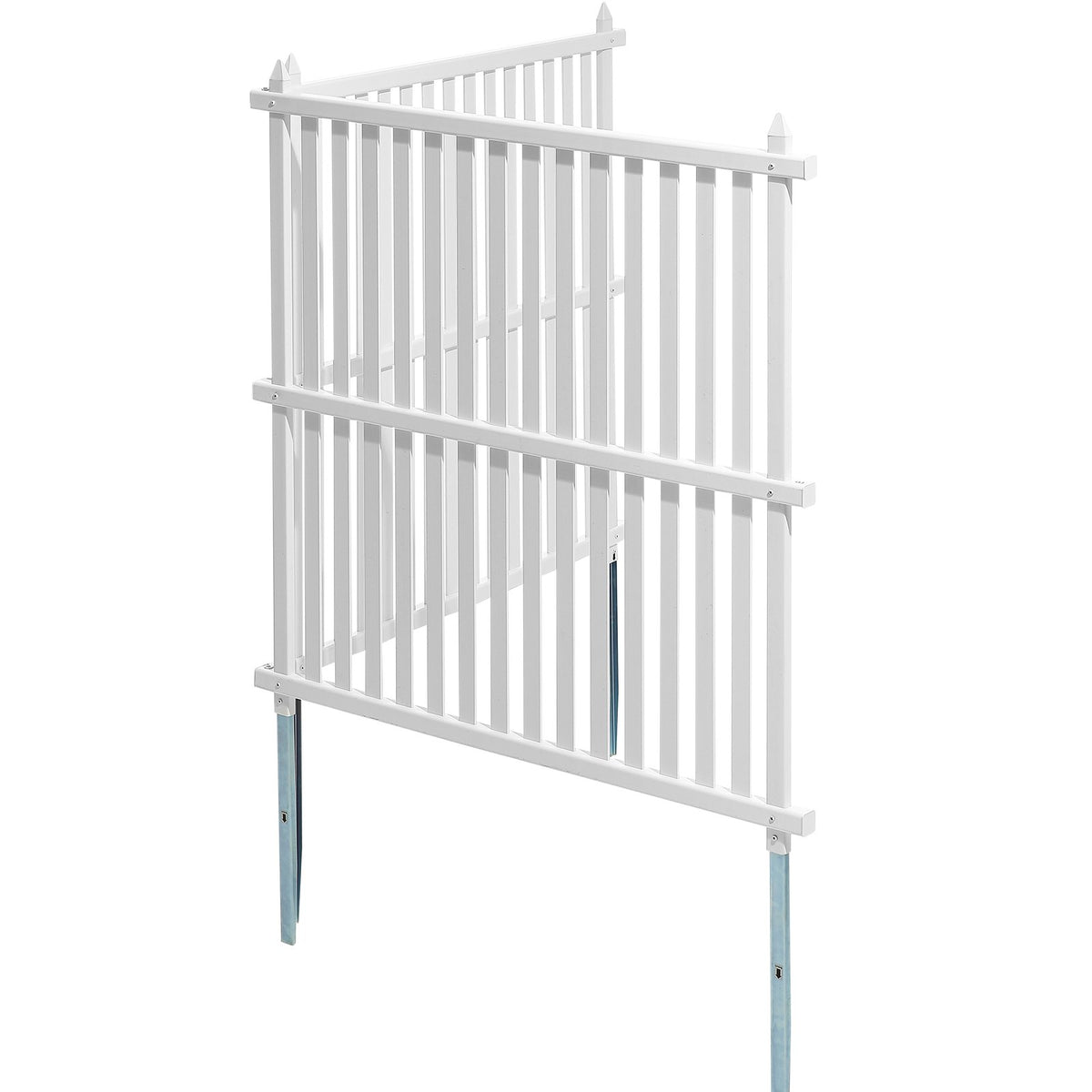 VEVOR 1.22m W x 1.22m H Vinyl Privacy Fence Panels, Air Conditioner Fence, Outdoor Privacy Screens for Trash Can, Pool Equipment Enclosure, Privacy Screen Kit Strip Panels (2 Panels)