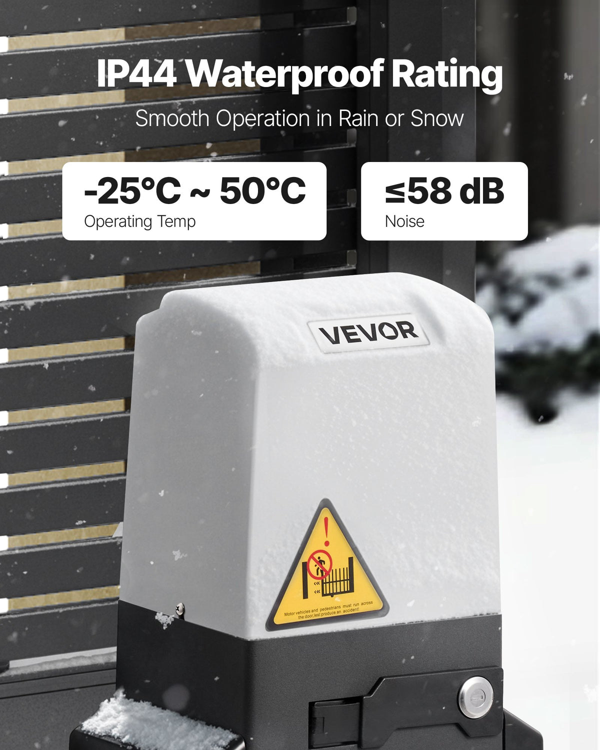 VEVOR 550W Electric Sliding Gate Opener 1500kg Chain Drive Infrared Sensor