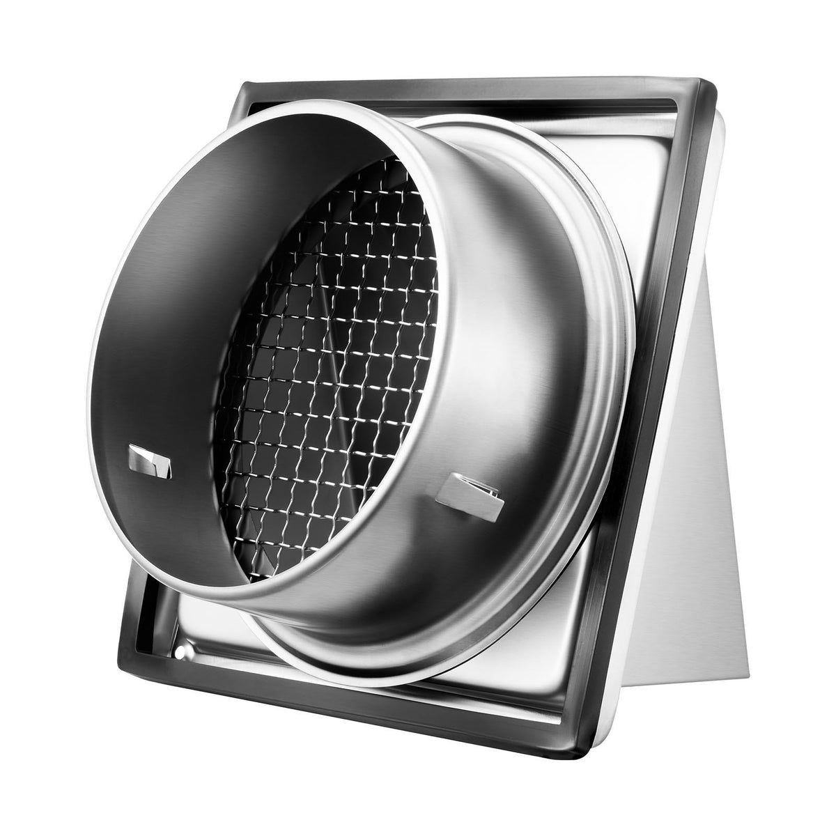97mm External Extractor Wall Vent Cover, Square AC Vent Gable Cover, Premium Stainless Steel &amp; with Built-in a Protection Screen, for House,Bathroom,Garage,Kitchen,Basement (1 Pack, Silver)
