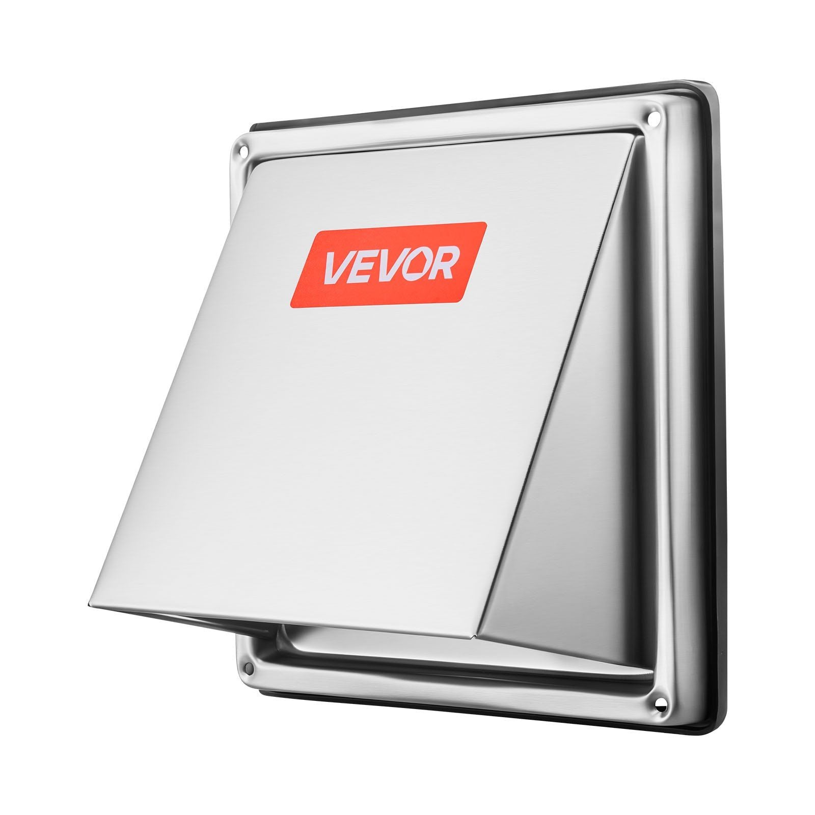 145 mm External Extractor Wall Vent Cover, Square AC Vent Gable Cover, Premium Stainless Steel & with Built-in a Protection Screen, for House,Bathroom,Garage,Kitchen,Basement (1 Pack, Silver)