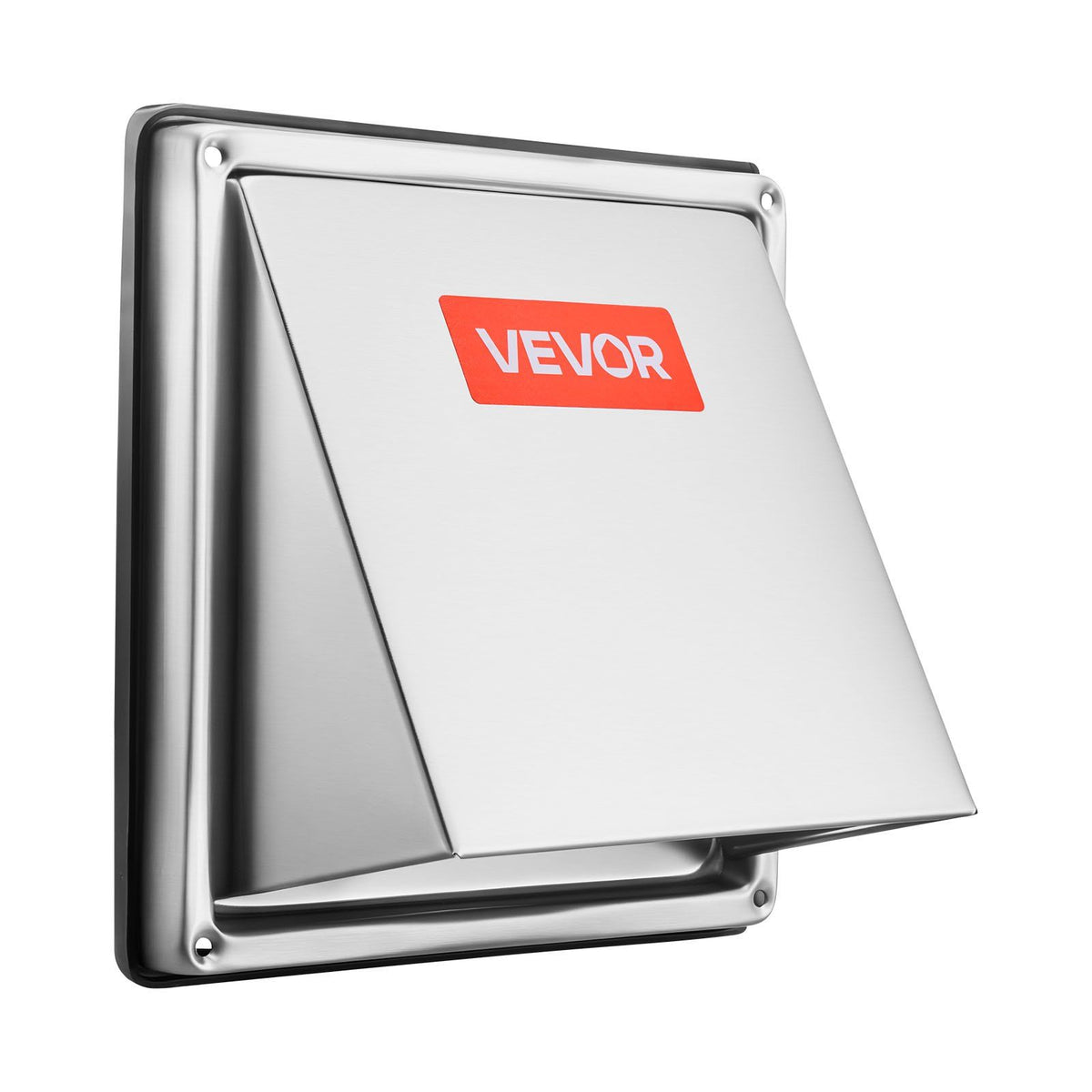 145 mm External Extractor Wall Vent Cover, Square AC Vent Gable Cover, Premium Stainless Steel & with Built-in a Protection Screen, for House,Bathroom,Garage,Kitchen,Basement (1 Pack, Silver)