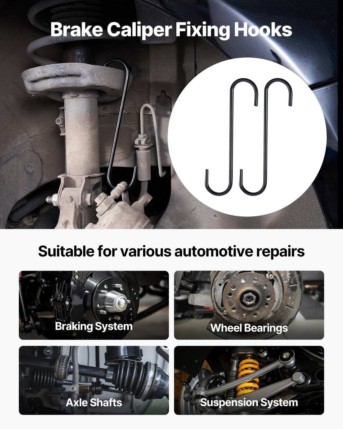 Wheel Bearing Hub Removal Tool Kit, Compatible with All Axle Bolt Hubs 5, 6, 8 Lug Hubs Buster Puller, Universal Wheel Hub Shocker, Wheel Hub Buster Tool with Nuts & Washers for Sedan SUV Truck