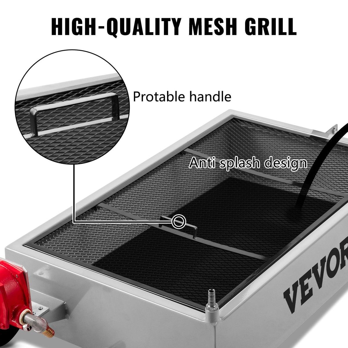 VEVOR Low Profile Oil Drain Pan Truck Drain Pan 57 L with Pump Hose Casters