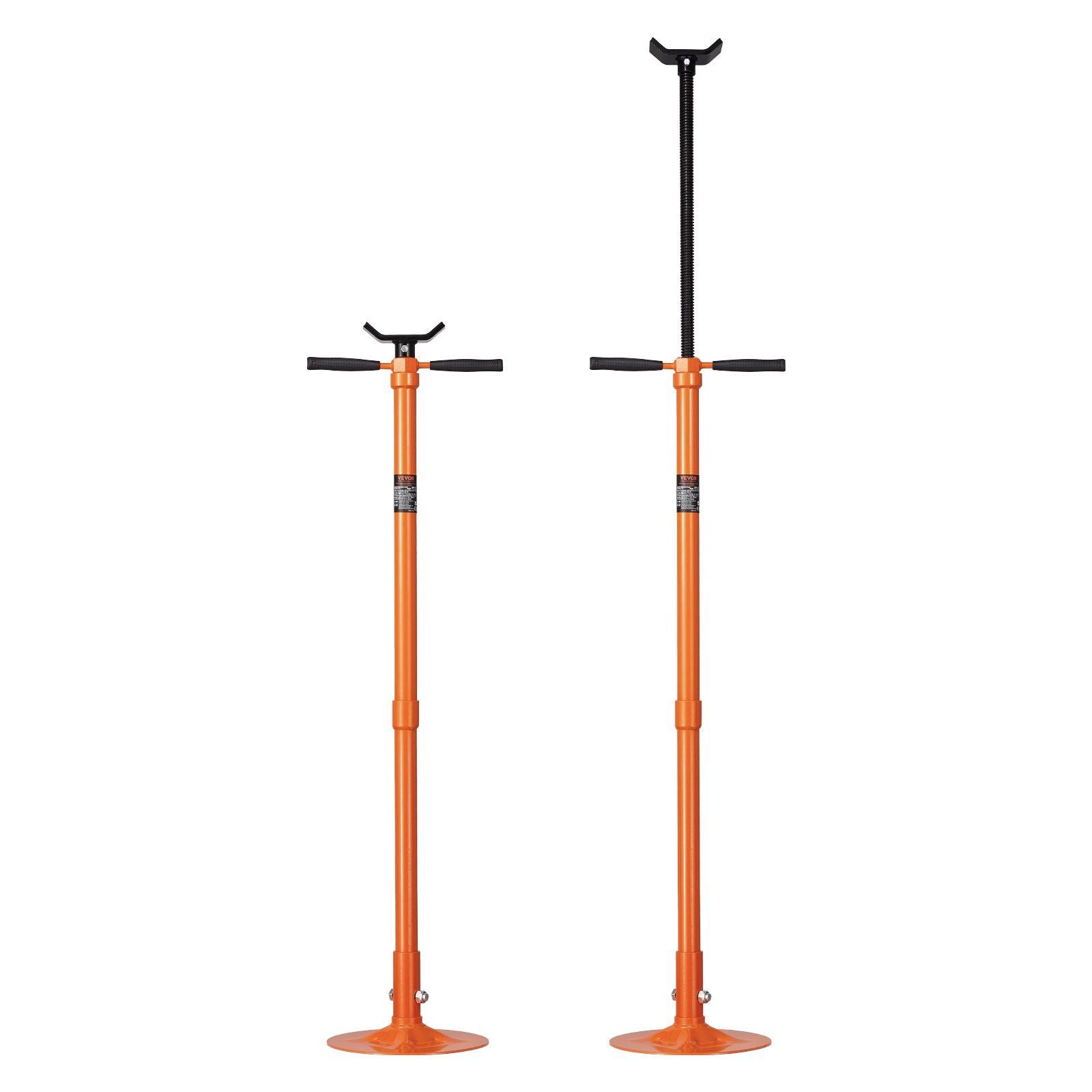 Underhoist Support Stand, 3/4 Ton Capacity Under Hoist Jack Stand, Lifting from 52.8 to 76 in, Self-Locking Threaded Screw, Bearing Mounted Spin Handle Pole Jack, Support Vehicle Components