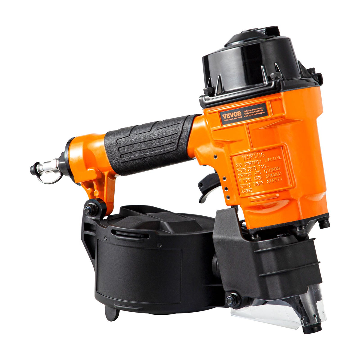 VEVOR MCN55 Coil Siding Nailer 27mm to 57mm 15 Degree Pneumatic Nail Gun