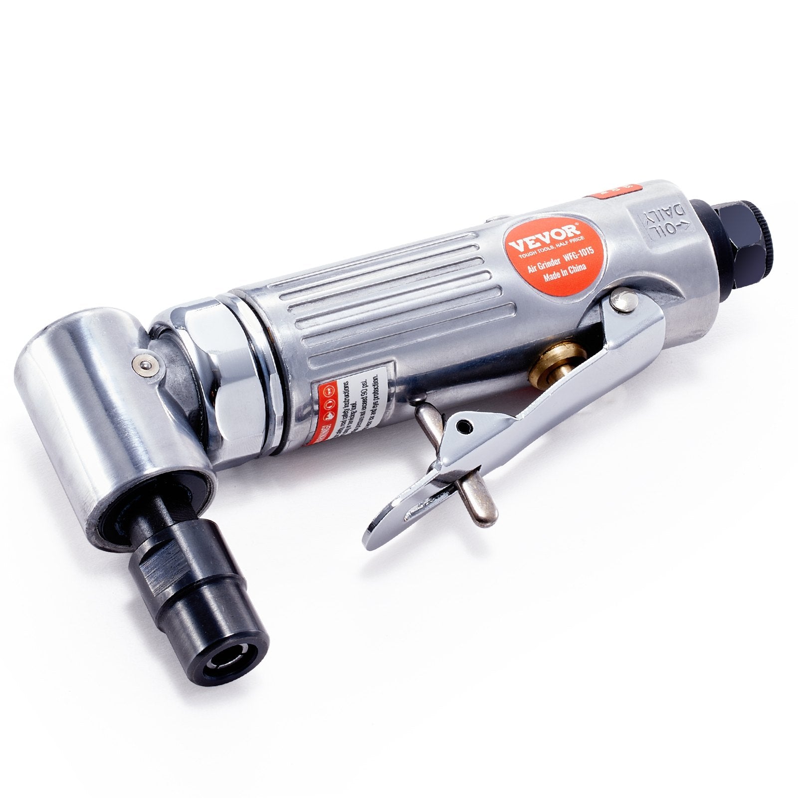 VEVOR Air Angle Die Grinder, 1/4" Right Angle Die Grinder (20000RPM), Heavy Duty 90-Degree Angled Air Powered, 24PCS Discs for Grinding, Polishing, Deburring, Rust Removal