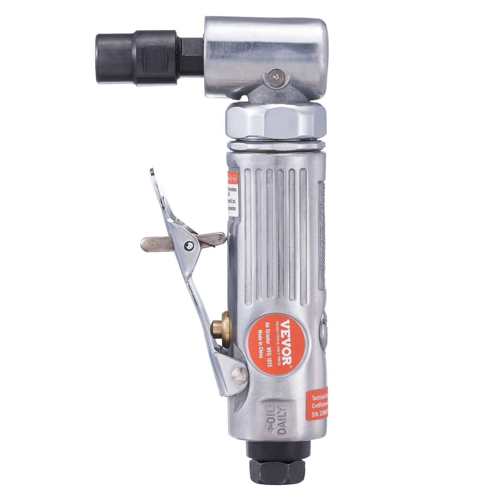 VEVOR Air Angle Die Grinder, 1/4" Right Angle Die Grinder (20000RPM), Heavy Duty 90-Degree Angled Air Powered, 24PCS Discs for Grinding, Polishing, Deburring, Rust Removal