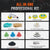 VEVOR 58PCS Air Sander Kit 1/2/3in Random Orbital Air Sander Polisher 15000r/min