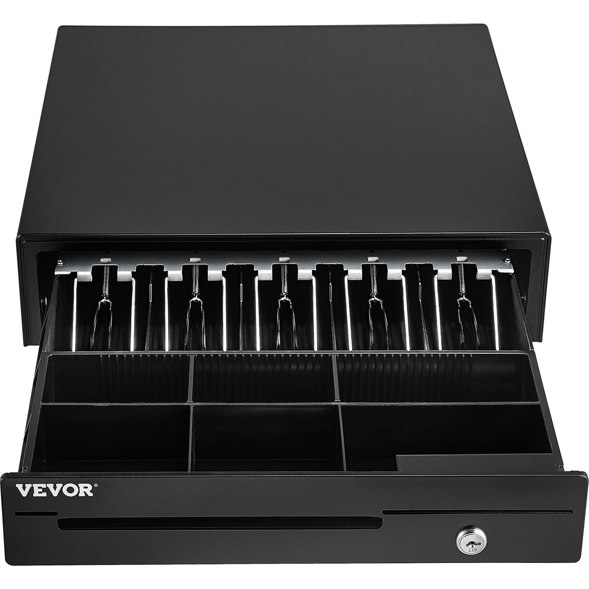 VEVOR Cash Register Drawer, 16" 12 V, for POS System with 5 Bill 6 Coin Cash Tray, Removable Coin Compartment & 2 Keys Included, RJ11/RJ12 Cable for Supermarket, Bar, Coffee Shop, Restaurant