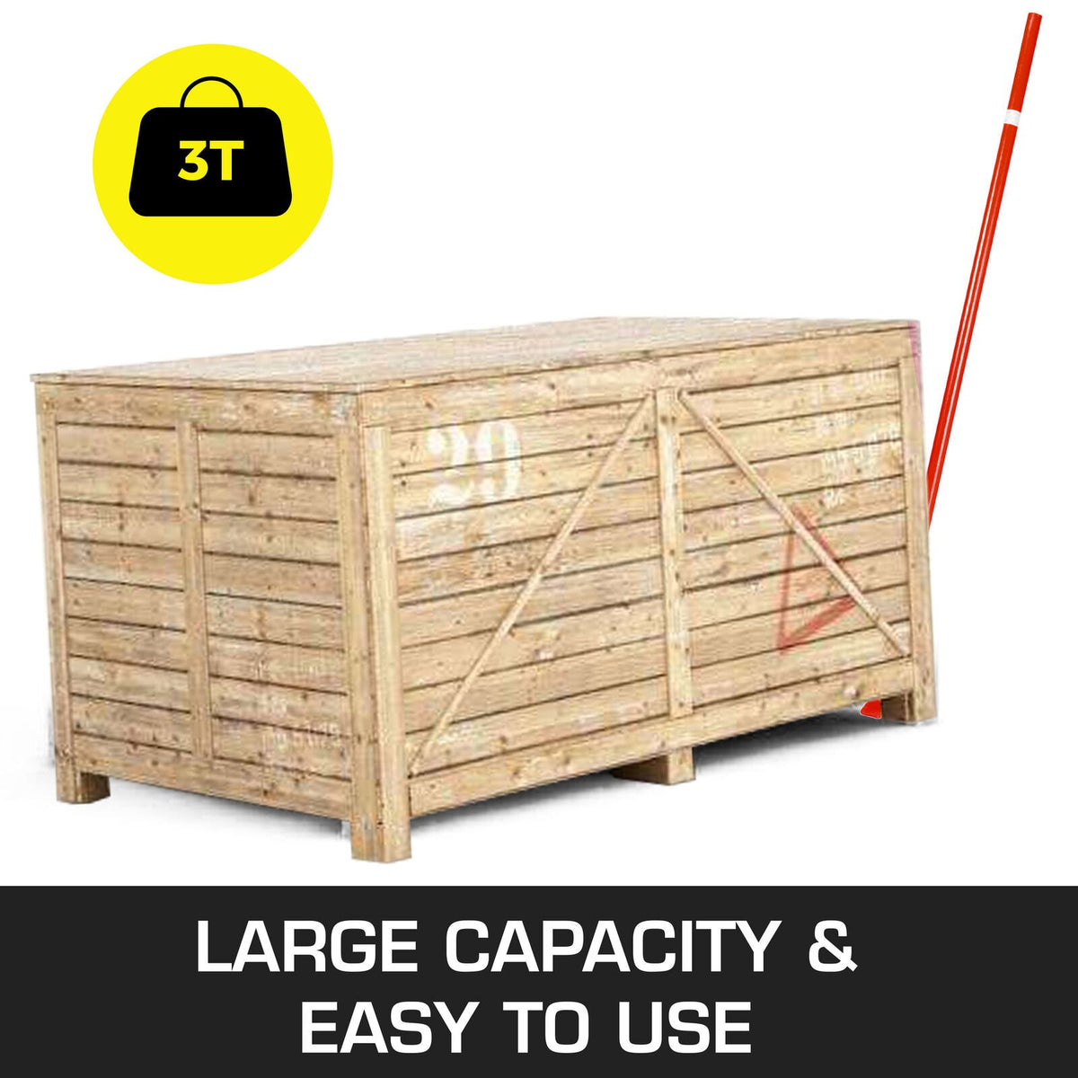 VEVOR Prylever Bar 3T Capacity Steel Pry Lever Bar Heavy Duty with Wheels Prylever with 1.8 m Length Handle