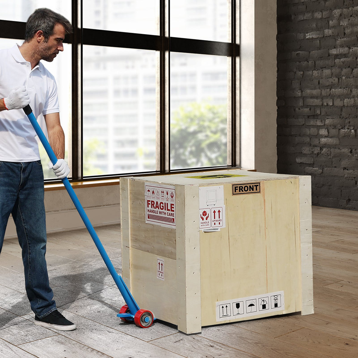 VEVOR Pallet Buster, 152.4 cm Handle, 4 ton Weight Capacity, Q235 Carbon Steel, Heavy Duty Deck Wrecker Demolition Wood Pallet Tool Breaker Pry Bar Puller for Efficient and Effortless Board Removal