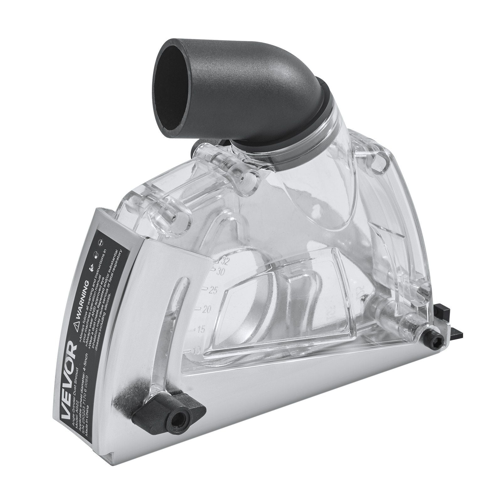 Cutting Dust Shroud for Angle Grinders, 100-125 mm Angle Grinder Dust Shroud with 6 Clamping Washers & 125 mm Diamond Grinding Cup Wheel, Adjustable Cutting Depth, Connect to Vacuum Cleaner
