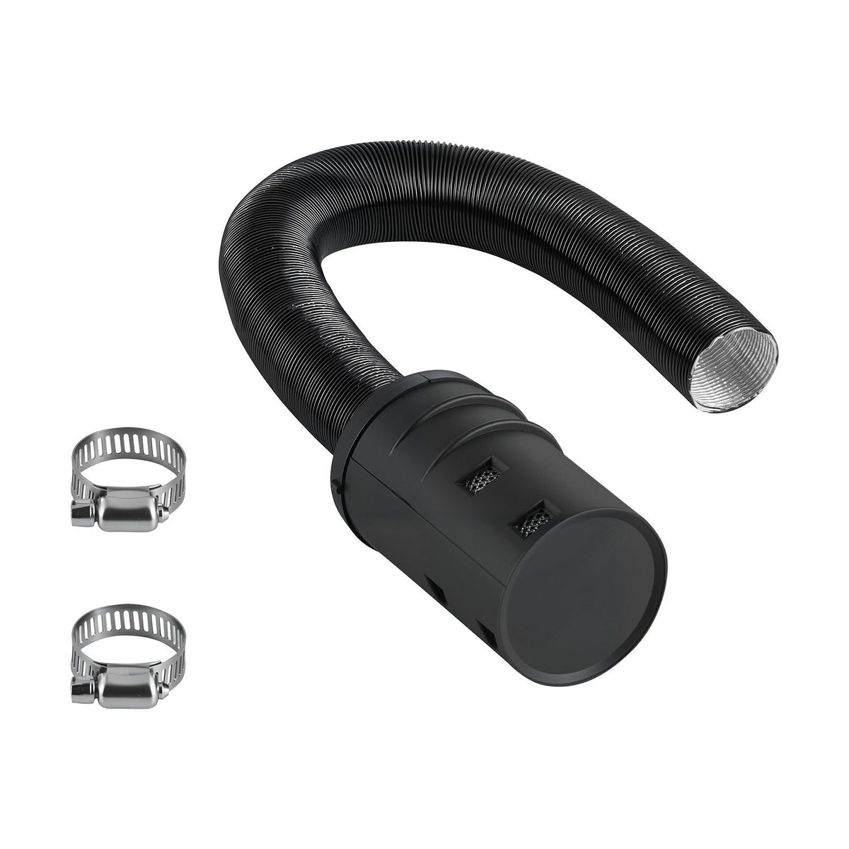 Diesel Heater Intake Pipe Kit, 25mm Car Air Parking Heater Ducting Pipe Hose Tube, Stretchable &amp; Bendable Car Air Intake Filter Silencer Hose Pipes Kit with Clamps for 2KW 5KW 8KW Diesel Heaters