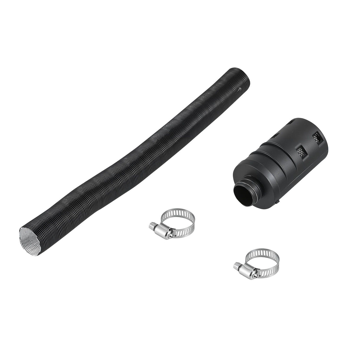 Diesel Heater Intake Pipe Kit, 25mm Car Air Parking Heater Ducting Pipe Hose Tube, Stretchable & Bendable Car Air Intake Filter Silencer Hose Pipes Kit with Clamps for 2KW 5KW 8KW Diesel Heaters