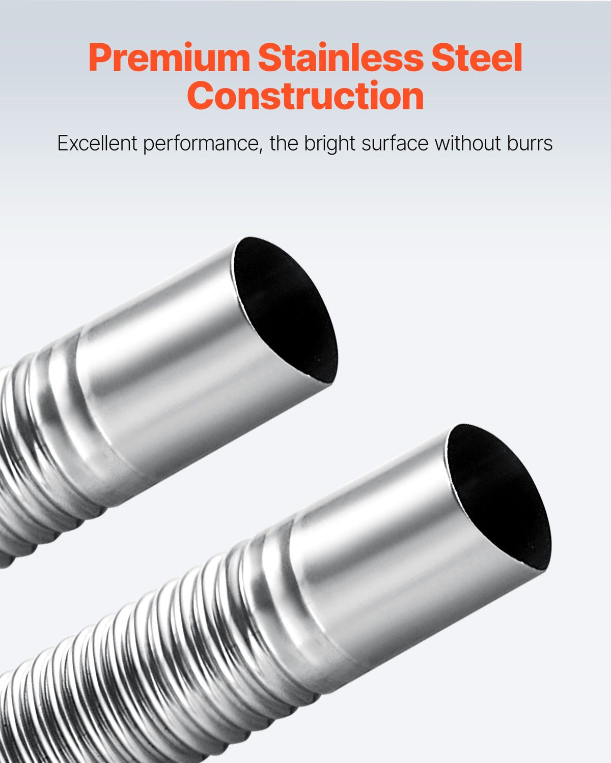 Exhaust Hose, 1980mm Stainless Steel Exhausts Hose, Diesel Heater Flexible Exhaust Pipe with 2 Hose Clamps, Exhausts Hoses Kit Diesel Heater Accessories for 2KW 5KW 8KW Diesels Heaters