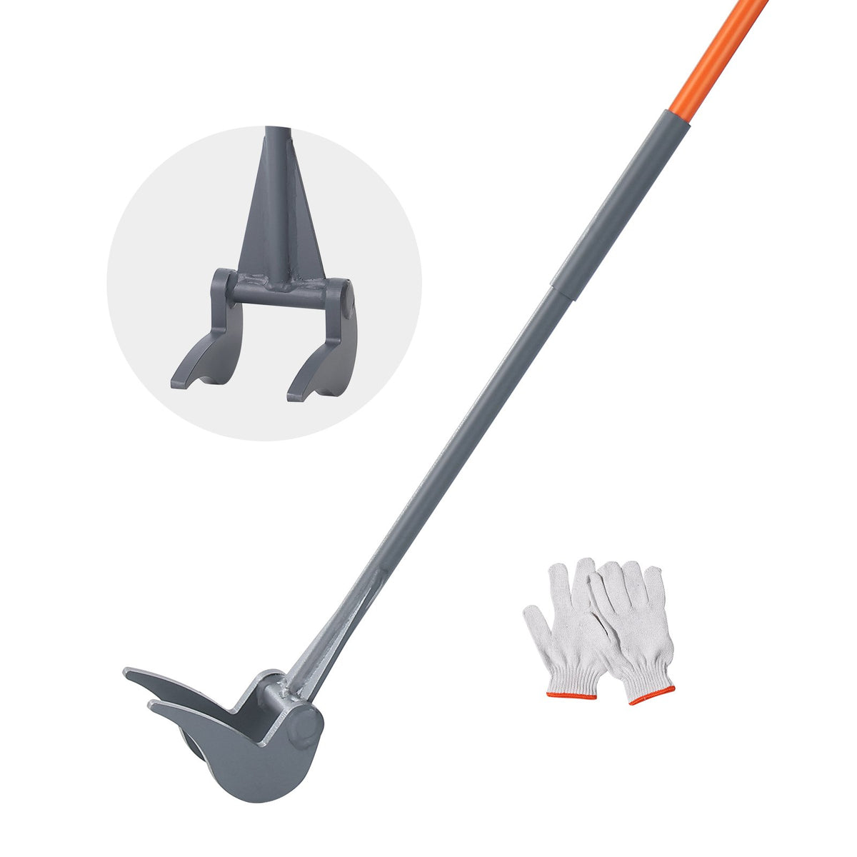 VEVOR Pallet Buster, 50'' Carbon Steel Handle Wrecking Pry Bar, 2000 lbs Weight Capacity, Heavy Duty Deck Board Removal Tool, Multipurpose Demolition Bar for Flooring, Framing, Roofing, Trim, Drywall