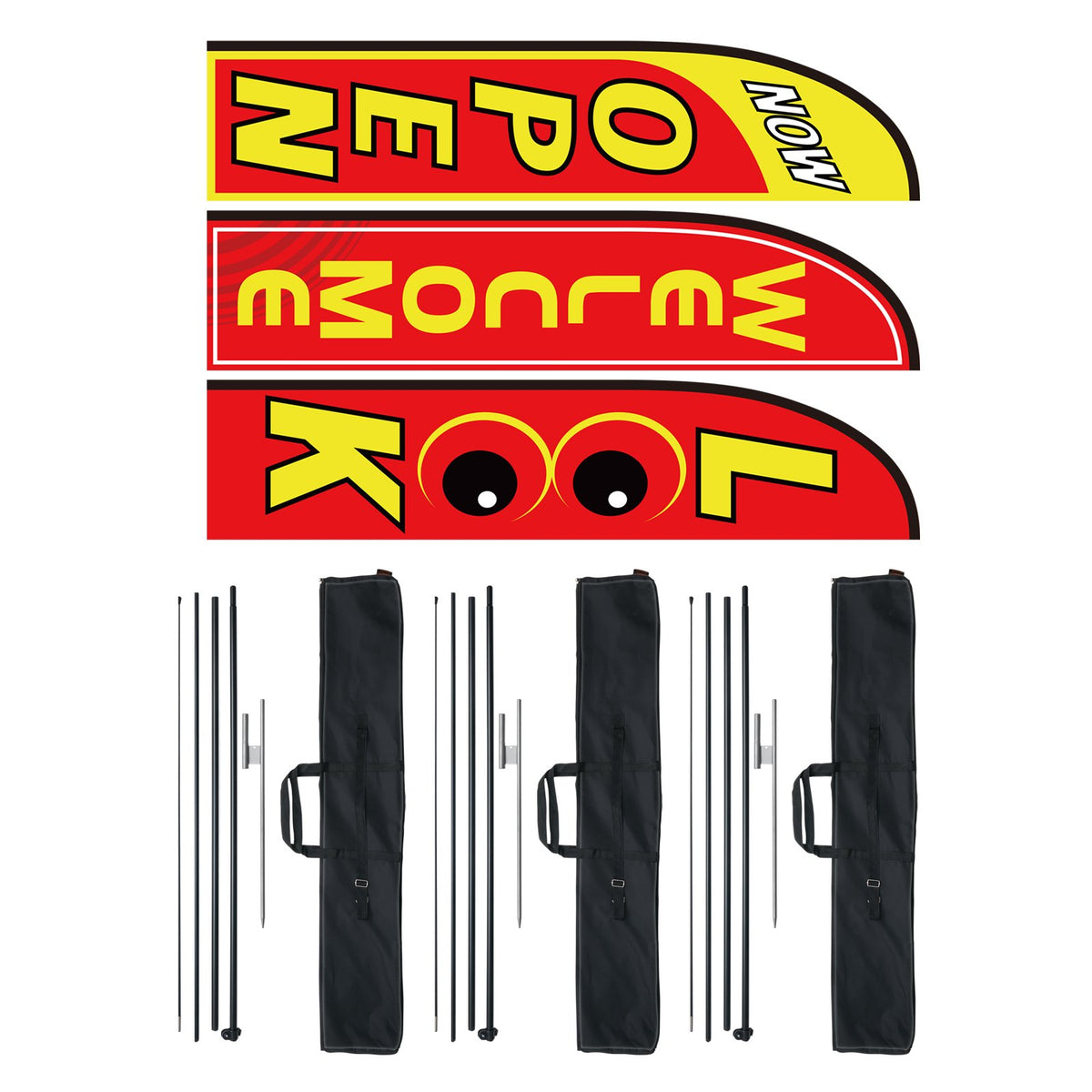 VEVOR Open Flags for Business Advertising Feather Flag Kit Open Look Welcome